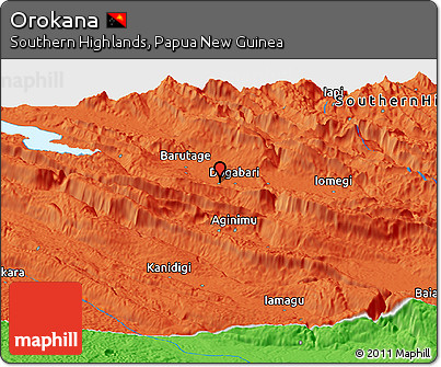 Political Panoramic Map of Orokana