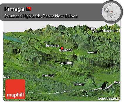 Satellite Panoramic Map of Pimaga