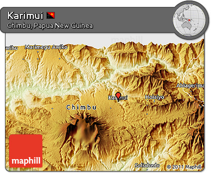 Physical 3D Map of Karimui