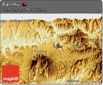 Physical 3D Map of Karimui