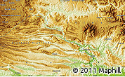 Physical Map of the area around 6° 38' 39" S, 144° 34' 29" E