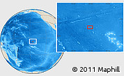 Shaded Relief Location Map of the area around 6° 38' 39" S, 144° 25' 30" W