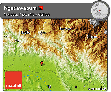 Physical Map of Ngasawapum
