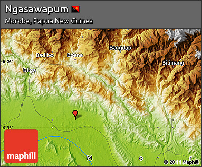 Physical Map of Ngasawapum