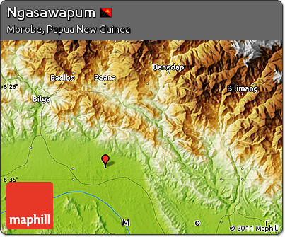 Physical Map of Ngasawapum