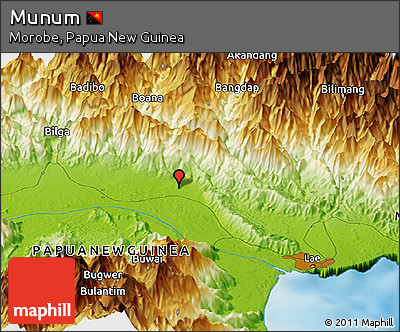 Physical Panoramic Map of Munum