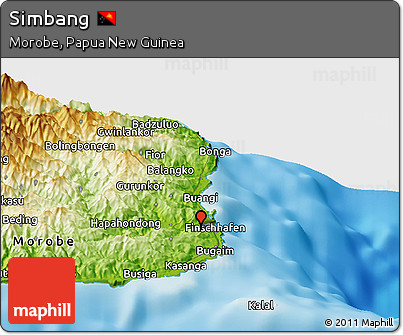 Physical Panoramic Map of Simbang