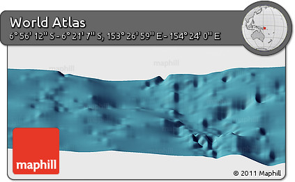 Satellite Panoramic Map of the Area around 6° 38' 39" S, 153° 55' 30" E