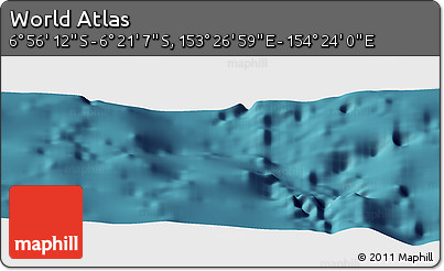 Satellite Panoramic Map of the Area around 6° 38' 39" S, 153° 55' 30" E