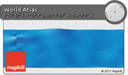 Physical Panoramic Map of the Area around 6° 38' 39" S, 154° 37' 30" W