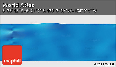 Physical Panoramic Map of the Area around 6° 38' 39" S, 154° 37' 30" W