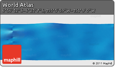 Physical Panoramic Map of the Area around 6° 38' 39" S, 154° 37' 30" W