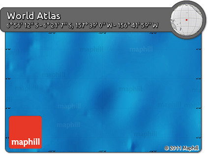 Physical Map of the Area around 6° 38' 39" S, 157° 10' 30" W