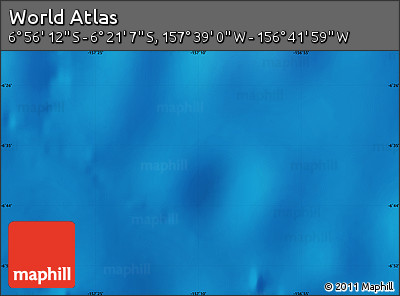 Physical Map of the Area around 6° 38' 39" S, 157° 10' 30" W