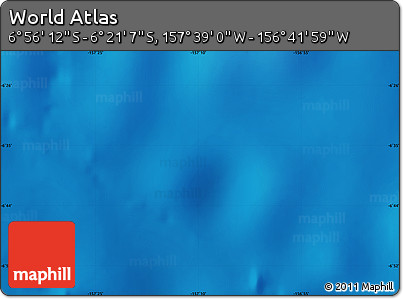 Physical Map of the Area around 6° 38' 39" S, 157° 10' 30" W