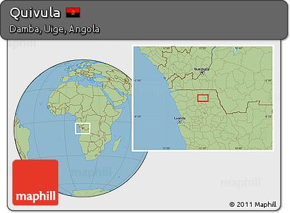 Savanna Style Location Map of Quivula