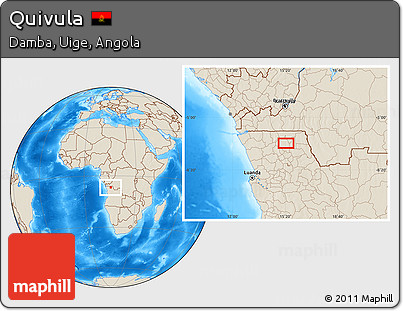 Shaded Relief Location Map of Quivula