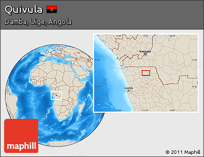 Shaded Relief Location Map of Quivula