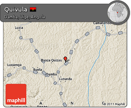 Shaded Relief Map of Quivula
