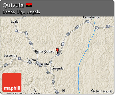 Shaded Relief Map of Quivula