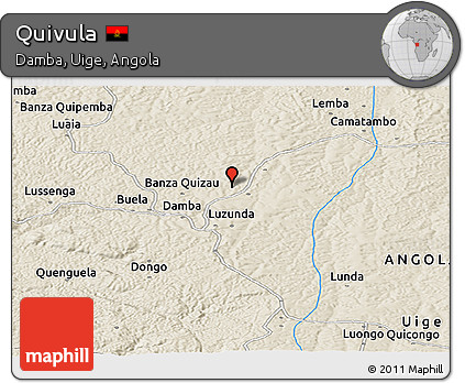 Shaded Relief Panoramic Map of Quivula
