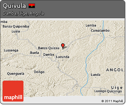 Shaded Relief Panoramic Map of Quivula