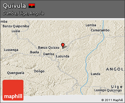 Shaded Relief Panoramic Map of Quivula