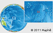 Physical Location Map of the area around 6° 38' 39" S, 167° 22' 30" W