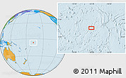 Political Location Map of the area around 6° 38' 39" S, 167° 22' 30" W