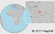 Gray Location Map of Luvula
