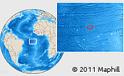 Shaded Relief Location Map of the area around 6° 38' 39" S, 18° 37' 30" W