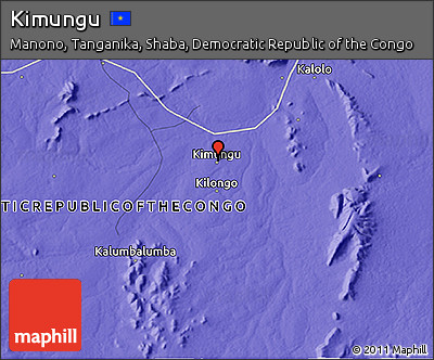 Political 3D Map of Kimungu