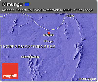 Political 3D Map of Kimungu