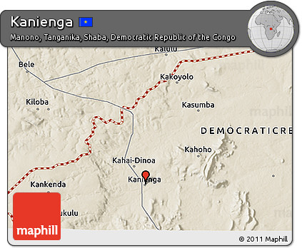 Shaded Relief 3D Map of Kanienga