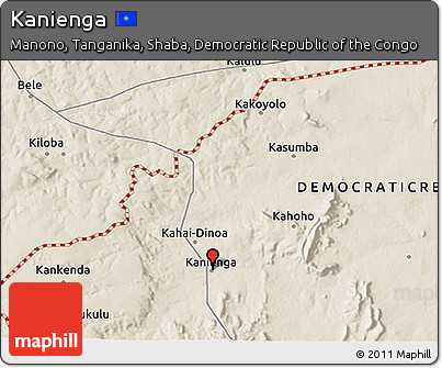 Shaded Relief 3D Map of Kanienga