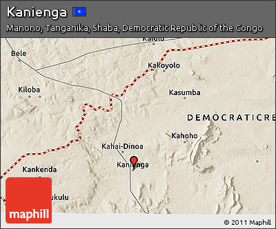 Shaded Relief 3D Map of Kanienga