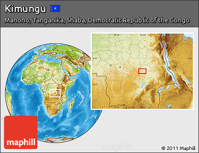 Physical Location Map of Kimungu