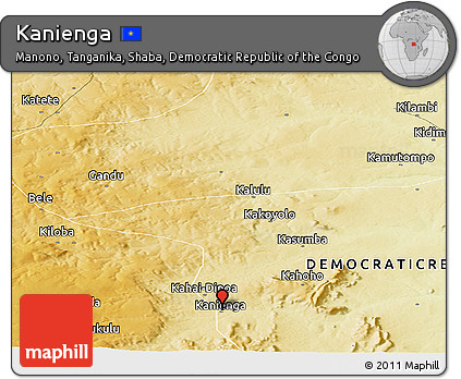 Physical Panoramic Map of Kanienga