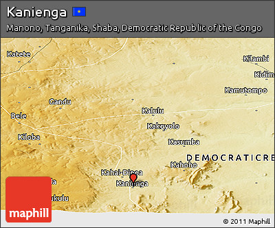 Physical Panoramic Map of Kanienga