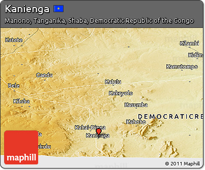 Physical Panoramic Map of Kanienga