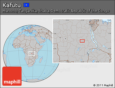 Gray Location Map of Kafutu