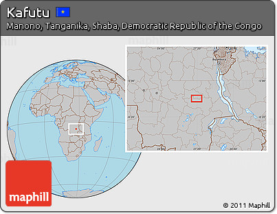 Gray Location Map of Kafutu