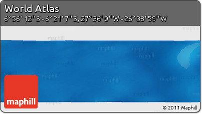 Shaded Relief Panoramic Map of the Area around 6° 38' 39" S, 27° 7' 30" W