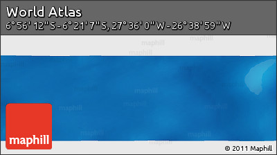 Shaded Relief Panoramic Map of the Area around 6° 38' 39" S, 27° 7' 30" W