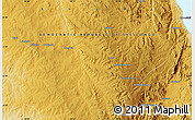 Physical Map of the area around 6° 38' 39" S, 28° 58' 30" E
