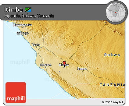 Physical 3D Map of Itimba