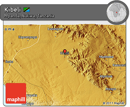 Physical 3D Map of Kibeli