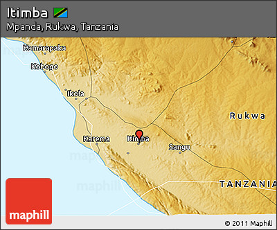 Physical 3D Map of Itimba