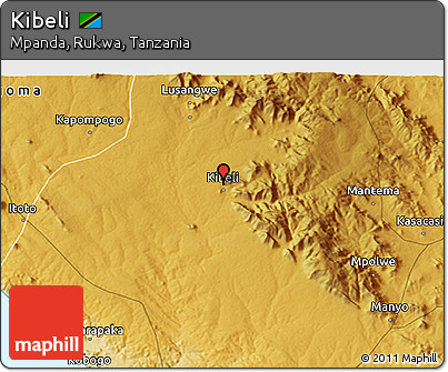 Physical 3D Map of Kibeli