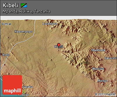 Satellite 3D Map of Kibeli